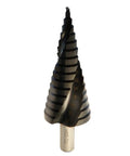 Heavy Duty Step Drill Bit Set For Stainless Steel And Hard Metals, 4 To 32 Mm Metric, 15 Progressive Steps, 5 Percent Cobalt Alloy