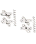 360 Degree Rotatable Hidden Door Pivot Hinges Set Stainless Steel For Secret Door Applications displayed on a white background.