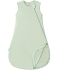 Supersoft Baby Sleep Sack 0.5 TOG Bamboo Viscose Lightweight Sleeping Bag For 6-15 Months Sage Color, showing zipper detail