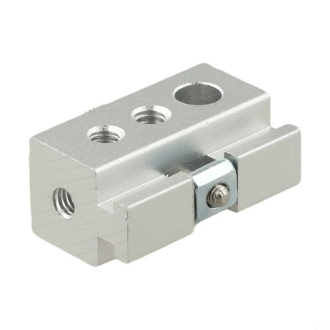 Super Slick Silver Aluminum Camping Table Clip Slider Igt Compatible Multi Hole Adapter for 6Mm 8Mm and Quarter Inch outdoor gear mounts.