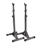 All-In-One Squat Rack For Home Gym Heavy-Duty Steel Weightlifting Stand adjustable height, shown as freestanding rack frame.