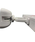 Side view of Emergency Exit Sign With Battery Backup 2 Pack Dual Adjustable LED Heads Fire Retardant ABS Housing