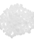100 Pcs Plastic Hole Plugs White Screw Cap Covers For Cabinets Shelves And Furniture Quick Fix Dust Protection And Reno Boost For Home Office Decor Now, showing a pile of white plastic caps.