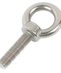 Shoulder Eye Bolt M10 304 Stainless Steel Heavy Duty Eye Bolts With Washer And Nuts For Indoor Outdoor Use, side view display