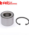 Rear Wheel Bearing For 2000 2008 Ford Focus With Rear Drum Brakes Only Left Or Right Side OE Quality ISO TS 16949 Certified Bolt In Replacement Hub visible with clip shown