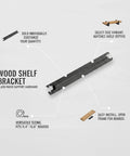 Heavy Duty Black Metal Shelf Bracket For Wood Shelves Built To Last, tough hardware for easy installation and support