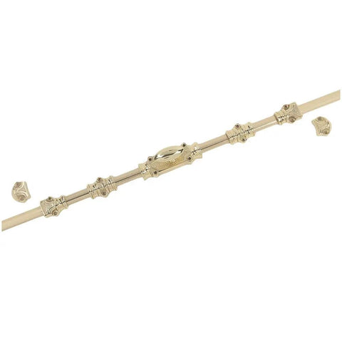 Solid Brass Window Cremone Bolt With Classic Style, Heavy Duty 6 Feet, Polished Lacquered Finish, Cut-To-Fit Rod, hardware.
