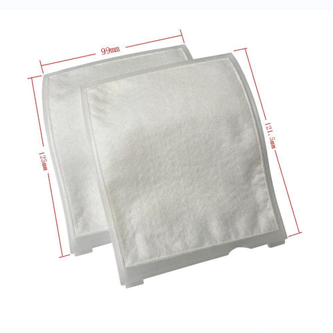 Exhaust Filter Replacement 10 Pack Compatible With Windsor Sensor S Series S12 S15 And Sebo Essential G1 G2 Upright Vacuums Part 8.614-140.0 Premium Quality Pleated Replacement For Strong Suction And Easy Maintenance shown with dimensions.
