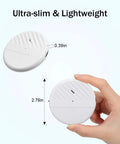 Ultra Slim Wireless Glass Break Alarm Sensor 125dB held in hand showing size and lightweight design