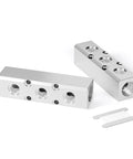 3 Way 5 Port Pneumatic Manifold Aluminum Block With 1/2 Inch NPT Input And 1/4 Inch NPT Output For Air Distribution And Exhaust Built Tough