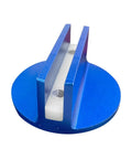 Magnetic Jack Pad 0.37 Inch Slotted Aluminum Grooved Jack Puck Pinch Weld Frame Rail Adapter With Large Slot For Most Cars Blue