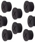 3/4 Inch Cable Grommet Set For Desks And Furniture, Silicone Rubber Black Hole Covers, 8 Pack For Cable Management And Wire Pass Through, 19mm Fit