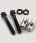 Gotta Keep Your Dropper Post Snappy Upgrade Your Setup With This Official Oem Replacement Saddle Clamp Hardware Bolt Pin Washer Pair Steel Tooling Kit For Transfer Sl Bike Builds, black steel bolts and silver washers.