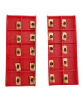20Pcs APKT11T3 TiN Coated Carbide Indexable Inserts For Face Milling Cutter Beefy Wear Resistant Milling Tool Bits In Red Tray