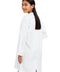 Back view of Lab Coat For Women With 3 Pockets White Unisex Medical Coat Relaxed Fit Comfortable Professional Uniform For Clinics