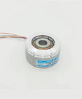 Rotary Resolver Built In Split Type TS2640N321E64 For Industrial Automation High Precision Angle Sensor With Durable Construction Easy Mount Rugged Wide Voltage Range Fast Signal Output Pro Grade For Robotics And Machinery Controls, silver housing with wires