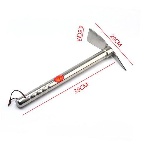 Grab And Go All In One Stainless Steel Garden Hoe And Pickaxe For Planting And Weeding, Lightweight And Durable Hand Tool