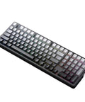 Top Tier Tri Mode Mechanical Keyboard With Gasket Mount Build And Rock Hard Aluminum Case Featuring Hot Swappable Switches, angle view.