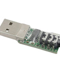 Close-up of Dual Mode CW Trainer For V Band With USB Type C And PC Or Mobile Compatibility, featuring USB connector and circuit board.
