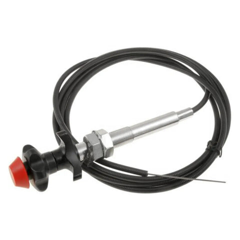 Beefy 10ft Vernier Locking Throttle Cable For Trucks And Industrial Gear Heavy Duty Replacement Cable With Black Knob Ideal For Fleet Service Repair Techs And Domestic Commercial Use
