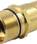 1 Inch NPT Wet Line Wing Nut Heavy Duty Hydraulic Quick Disconnect Coupler Set for Live Bed Dump Trailer Systems, brass body