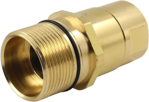 1 Inch NPT Wet Line Wing Nut Heavy Duty Hydraulic Quick Disconnect Coupler Set for Live Bed Dump Trailer Systems, brass body