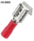 Heat Shrink Piggyback Spade Connectors Quick Disconnect Crimp Terminals Waterproof Electrical Kit For 22 To 10 AWG Splitting Wire Without Cutting, red 22-16 AWG