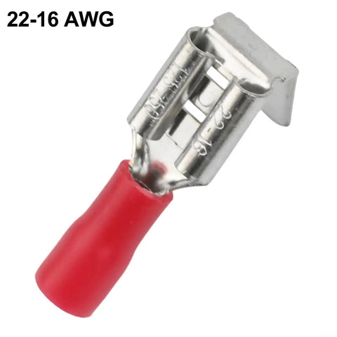 Heat Shrink Piggyback Spade Connectors Quick Disconnect Crimp Terminals Waterproof Electrical Kit For 22 To 10 AWG Splitting Wire Without Cutting, red 22-16 AWG