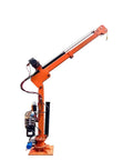 Heavy Duty Mobile Truck Crane Featuring Smooth Hydraulic 360 Swivel Jib And 12000 Lb Load Rating with orange finish and hydraulic components.