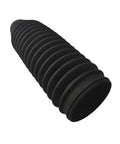 Close-up of a black rubber boot from Steering Rack And Pinion Tie Rod Boots Beefed Up Replacement Kit 2Pc For Jeep Liberty 2002 2003 2004 2005 Durango Dakota Ram Ford Taurus Chrysler Aspen 2007 2009 Bellows Rubber Boots Keep Dirt Water Out And Preserve Steering.