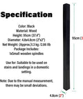Rock Solid Black Poplar Wood Balusters And Stair Spindles For Deck Railing System 38 Inch Buttery Smooth Hella Durable Outdoor Porch Railing Upgrade 20 Pack - 95cm black wooden spindle for stairs.