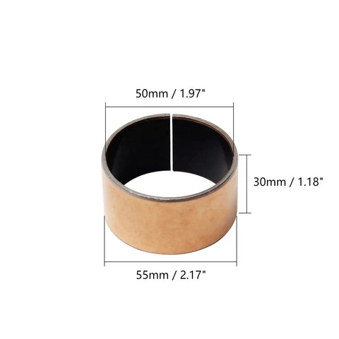 Heavy Duty 30mm Sleeve Bearing With 50mm Bore And 55mm Outer Diameter Oilless Bronze Bushing for smooth machinery operation.