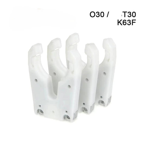 Rock Solid Precision CNC Milling Tool Holder With Heavy Duty Hardened Alloy Steel Build, featuring a durable white plastic design.