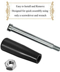 Built Tough Revolving Handle Knob Handwheel M12 X 120mm Threaded Stem Lathe Crank with black Bakelite grip and nut