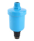 G1/2 Aluminum Auto Drainer Valve for Pneumatic Systems, blue rustproof die-cast aluminum, side view