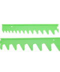 Magnetic Wrench Rail Set And Holder Rack For 20 Tools with durable green plastic storage, visible in two separate pieces.