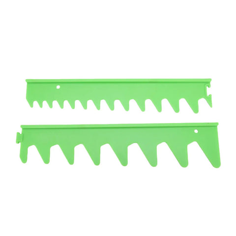 Magnetic Wrench Rail Set And Holder Rack For 20 Tools with durable green plastic storage, visible in two separate pieces.