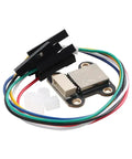 Rock Solid ToF Laser Distance Sensor Module Compact Infrared Rangefinder Board featuring serial communication interface with wires.