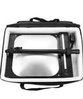 Under Vehicle Inspection Mirror With Wheels And LED Light, Extendable Acrylic Security Mirror Kit in black carrying case