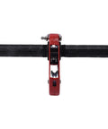 Backyard Zip Line Kit 120 Feet With Stainless Steel Spring Brake Trolley showing red and black handles