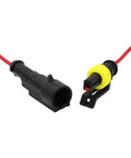 Solid As A Rock Premium Automotive Waterproof Connector Plugs With Pre Cut Wires, 1 to 6 pin male female sockets for car wiring.