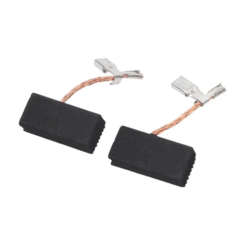 A27343 Carbon Brush Set With Wire And Springs For DWP611 PK 450PK Router Replacement Motor Part, shown with two brushes in black.