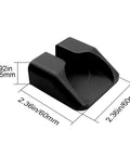 Flat Pedal Converter With Self Locking Mechanism, Ultra Lightweight Anti Slip Pedal Cover For Wahoo SpeedPlay, Black, with dimensions shown