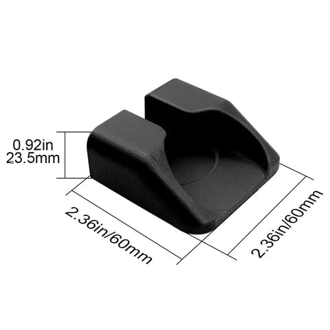 Flat Pedal Converter With Self Locking Mechanism, Ultra Lightweight Anti Slip Pedal Cover For Wahoo SpeedPlay, Black, with dimensions shown