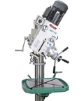 Heavy Duty Gearhead Drill Press With Three Eighth Inch Chuck Floor Model Solid Black Finish High Power Shop Tool Built To Last