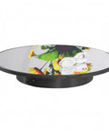 Must-Have Electric Rotating Display Turntable With Shiny Mirrored Base For Flawless Jewelry And Accessory Product Photos, with power cable.