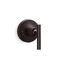Purist Valve Trim With Lever Handle For Volume Control Valve - Faceplate Included in dark finish, single-handle shown