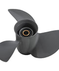 Eleven And One Quarter By Thirteen Outboard Boat Propeller For Honda Engines Thirty Five To Sixty HP Aluminum Three Blade Top View