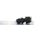 Side view of OEM 77 Series Outboard Ignition Key Switch for Evinrude, showing short stem and plastic housing on packaging