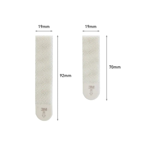 Damage Free Picture Hanging Strips For Walls No Tools Needed Medium And Large White, size details shown, 19mm wide